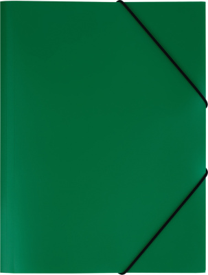 Папка с резинкой А4, 500мкм, зеленая, пластик СТАММ