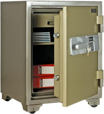 KALAM.KZ - Сейф Booil TOPAZ (Топаз) BST-750, с электронным и ключевым замками. огнестойкий на колёсах