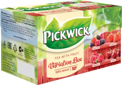 KALAM.KZ - Чай черный, 20 пакетиков Pickwick  ассорти  малина, вишня, клубника, лесные ягоды (1'5x20x12)