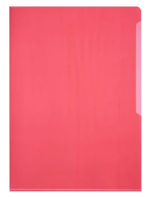 Уголок прозрачный A4, 0.15мм, красный Durable