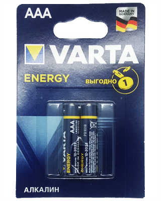 Батарейка AAA, 1.5V, (блистер 2шт) Varta Energy