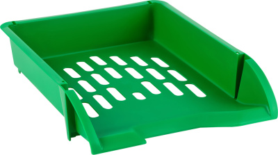 Лоток горизонтальный А4, зеленый Стамм Лидер
