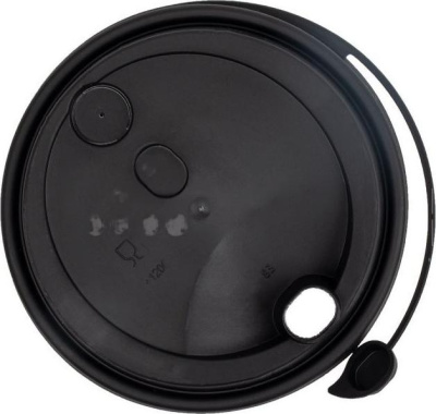 KALAM.KZ - Крышка к стакану бумажному d -90 черная,матовая с питейником (50 шт в уп.)