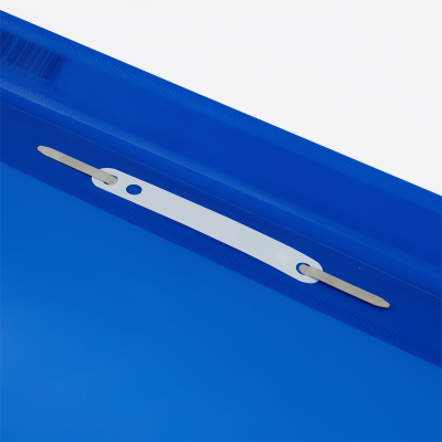 KALAM.KZ - Скоросшиватель пластиковый, с перфорацией, A4, 160мкм, синий Стамм