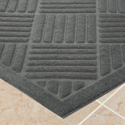 KALAM.KZ - Коврик 50*80 тёмно-серый Inspire Lenzo полиэфир/резина цвет 