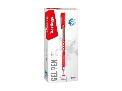 KALAM.KZ - Ручка гелевая, 0,5мм, красная, Berlingo "G-Line"