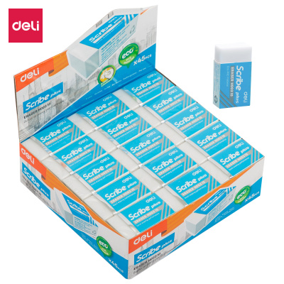 KALAM.KZ - Ластик 40x22x12мм, для стирания карандаша, белый Deli Scribe