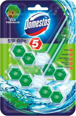 Блок для унитазов, DOMESTOS, хвойная свежесть, 2х55гр