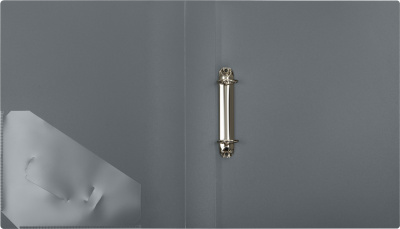 KALAM.KZ - Папка на 2 кольца, A4, 40мм, 700мкм, серая, пластик Стамм