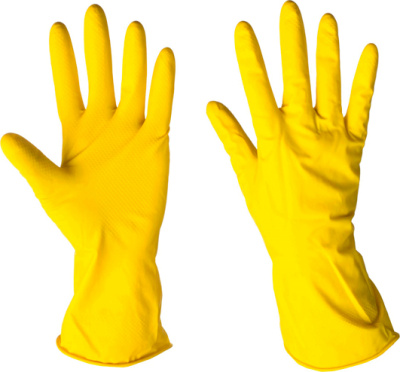 Перчатки латексные M желтые, 1 пара в уп. № 20 Я