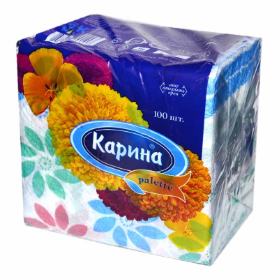 Салфетки с рисунком 100 шт, Карина (Palette)