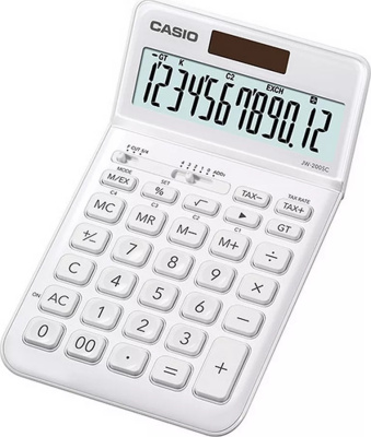 Калькулятор 12 разрядов, 1,1 x 10,9 x 18,4мм, белый CASIO JW-200SC-WE-W-EP