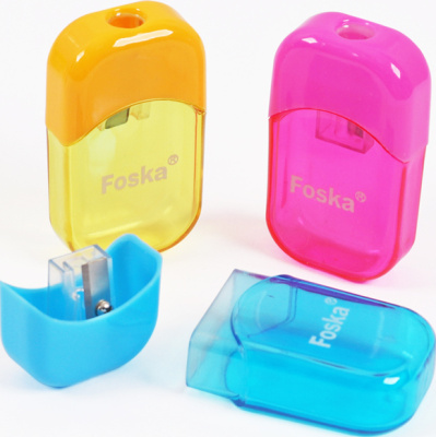 Точилка 1 отверстие, с контейнером, форма прямоугольная, пластик Foska