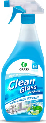 Средство для мытья стекол и поверхностей, 600мл, с триггером, "Clean Glass" голубая лагуна 