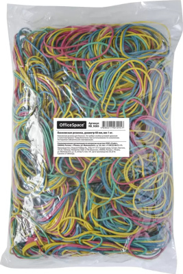 Резинки для денег, 60мм, 1000гр, цветные OfficeSpace