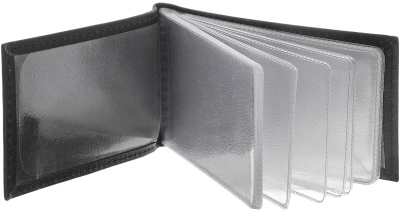 Визитница на 24 визитки, 110х68мм, черная,карманная , Bindermax