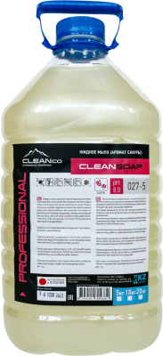 Мыло жидкое 5л Сакура, в бутылке, "Clean Soap"