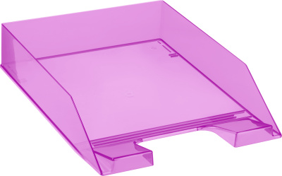 Лоток горизонтальный А4, фиолетовый тонированный Стамм Фаворит