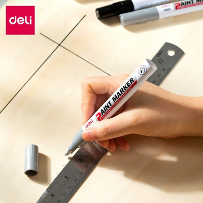 KALAM.KZ - Маркер-краска 1.5-2 мм, серебряный DELI "Paint"