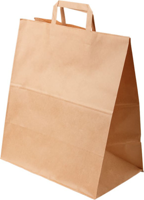 Пакет крафт 320*200*370 с прямыми ручками