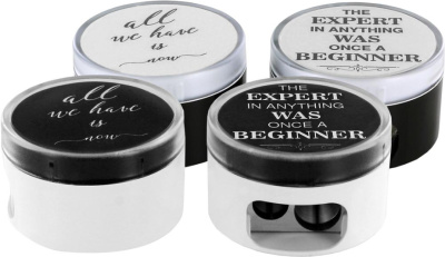 Точилка 2 отверстия, с контейнером, форма круглая, металл., пластик, KUM