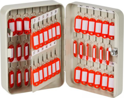 Шкафчик для 60 ключей, 250x180x80мм, настенный, серый стальной ProfiOffice