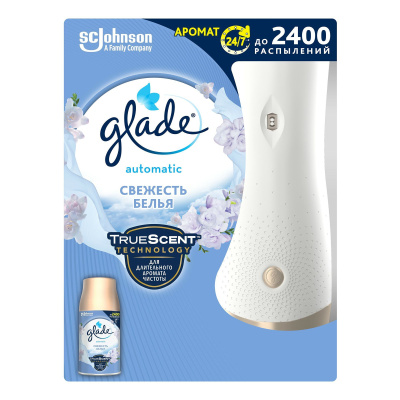 Освежитель воздуха 269мл, Glade automatic осн. блок "Свежесть белья" 