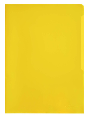 Уголок прозрачный А4, 0.12мм, желтый Durable