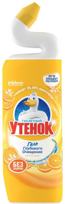 Чистящее средство для сантехники 500мл, с дозатором, цитрусовый "Утенок"