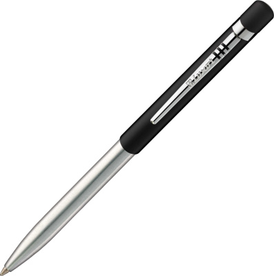 Ручка шариковая, 0,7мм, синяя, Luxor «Gemini» черный/хром, в подарочной упаковке