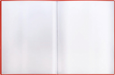 KALAM.KZ - Папка с файлами, 30 файлов, А4, пластик, красная Стамм