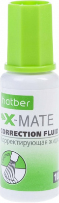 Корректирующая жидкость, 10мл, на химической основе, Hatber X-Mate