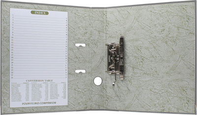 KALAM.KZ - Регистратор А4, 50мм, PVC/Paper, серый Kuvert