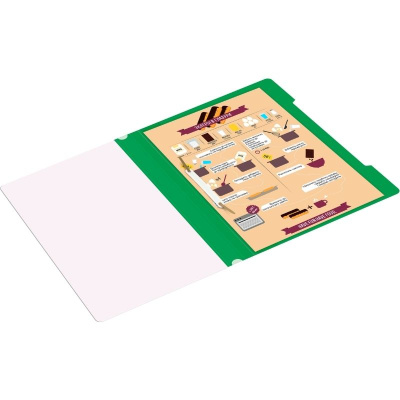 KALAM.KZ - Скоросшиватель пластиковый A4 160 мкм, зеленый Бюрократ