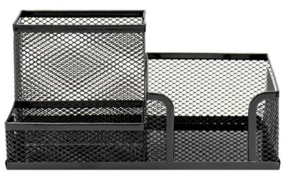 KALAM.KZ - Подставка для канц.принадлежностей, 3 отдела, 200x100мм, металл Foska