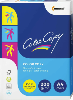 Бумага белая Color Copy А4, 200гр, 250л, матовая, без покрытия