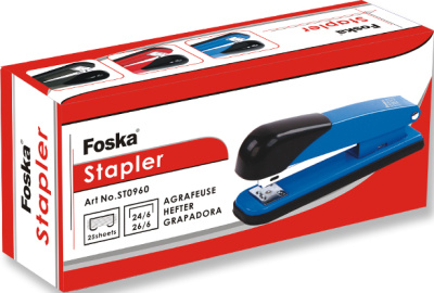 KALAM.KZ - Степлер №24/6-26/6, 1-25л, металл, синий Foska