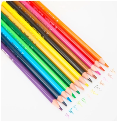 KALAM.KZ - Карандаши цветные 24 цвета набор, картон.упаковка Deli ColorRun