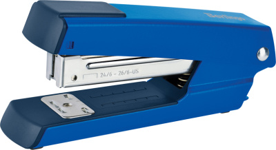 Степлер №24/6, 26/6, 1-30л, металл, Berlingo "Power TX" корпус синий