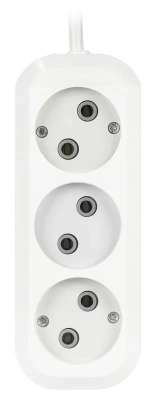 Сетевой фильтр 2 гнезда, 3 м, Smartbuy 10А/2,2кВт без заземления ПВС 2х1,0 