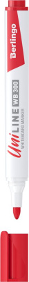 Маркер для доски, 3мм круглый наконечник, красный Berlingo "Uniline WB300"