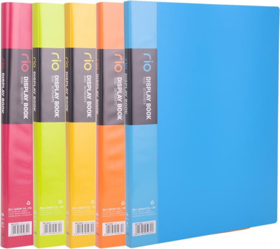 KALAM.KZ - Папка с файлами, 30 файлов, A4, 35.5х24 см,.0.75мм, пластик ассорти DELI "Rio"