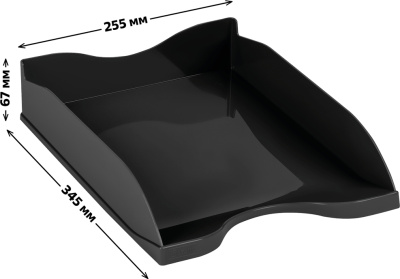 KALAM.KZ - Лоток горизонтальный А4, черный Стамм Тропик