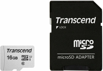 Карта памяти 16GB, 16GB Class 10 U1 Transcend TS16GUSD300S