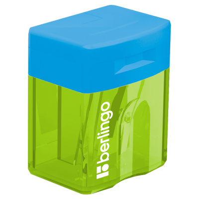 KALAM.KZ - Точилка 1 отверстие, с контейнером, пластик, ассорти "Fuze" Berlingo