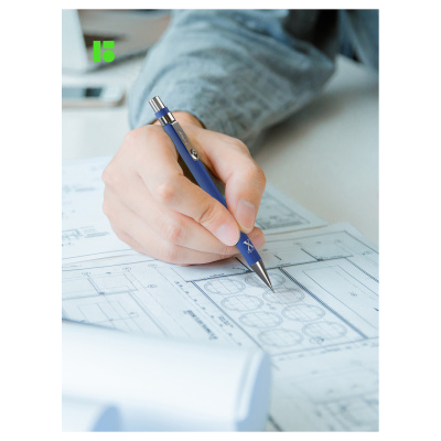 KALAM.KZ - Карандаш механический, 0.5мм, прорезиненный корпус, с ластиком Berlingo "X"