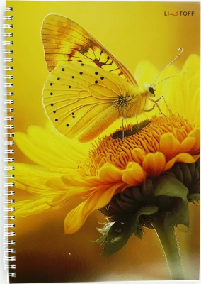 Тетрадь 96л, А4, клетка, евроспираль, "Подсолнух ", Эксмо