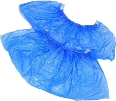 Бахилы полиэтиленовые (толщина 14 цвет синий) 500пар в уп, (1000шт)