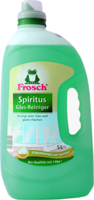 Средство для мытья стекол и поверхностей, 5л, спирт, "Frosch"