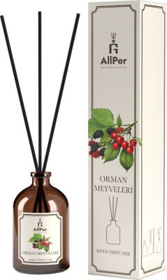 Освежитель-Аромадиффузор 40мл, Allper с эфирными маслами с палочками, "Лесные плоды"